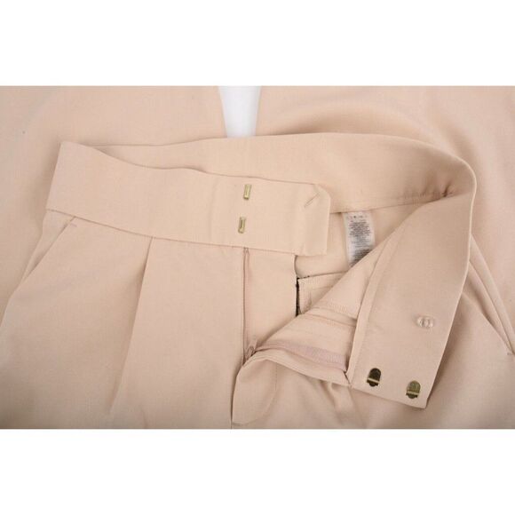 Elie Tahari Womens Pleated Wide-Leg Crepe Pants Trousers US 2 EU 40 Fawn Tan NWT - Picture 7 of 9